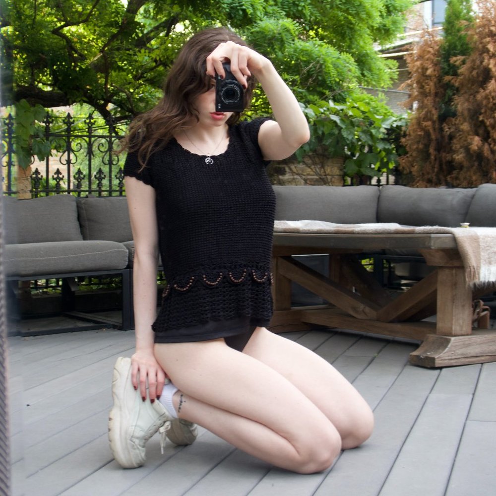 Black Beaded Top
